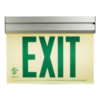 Green Arcylic Photoluminescent Exit Sign