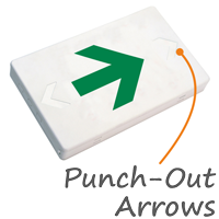 Right Arrow Symbol LED Exit Sign with Battery Backup