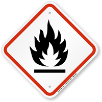 GHS Flammable Hazard ISO Sign