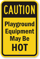 Caution Playground Equipment Sign