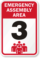 Emergency Assembly Area 3 Sign