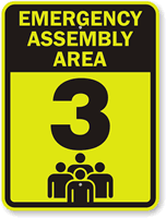 Emergency Assembly Area 3 Sign
