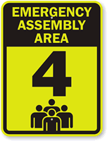 Emergency Assembly Area 4 Sign