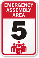 Emergency Assembly Area 5 Sign