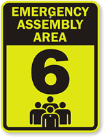 Emergency Assembly Area 6 Sign
