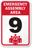 Emergency Assembly Area 9 Sign