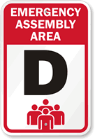Emergency Assembly Area D Sign