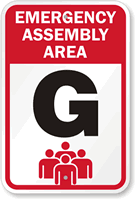 Emergency Assembly Area G Sign