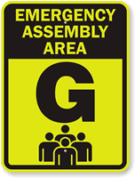Emergency Assembly Area G Sign