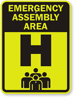 Emergency Assembly Area H Sign