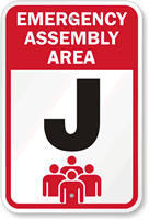 Emergency Assembly Area J Sign