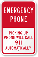 Emergency Telephone Sign