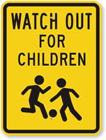 Watch For Children Sign (with Graphic)