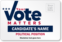 Add Candidate Name Custom Political Vehicle Magnetic Sign