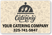 Add Catering Company Name Custom Vehicle Magnetic Sign