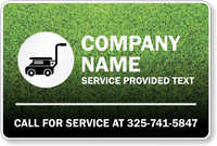 Add Company Name Custom Vehicle Lawn Care Magnetic Sign