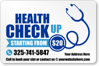 Add Health Check Up Name Custom Vehicle Magnetic Sign