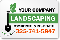Add Landscaping Company Name Custom Magnetic Sign