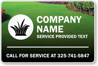 Add Lawn Care Company Name Custom Magnetic Sign