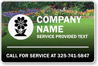 Add Lawn Care Company Name Custom Vehicle Magnetic Sign