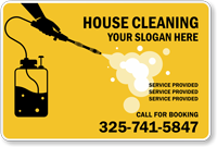 Add Slogan Custom House Cleaning Vehicle Magnetic Sign