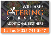 Add Your Catering Service Name Custom Magnetic Sign
