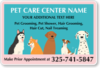 Add Custom Pet Care Center Name Vehicle Magnetic Sign