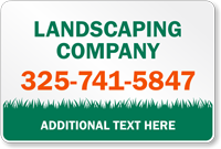 Add Your Landscaping Company Name Custom Magnetic Sign