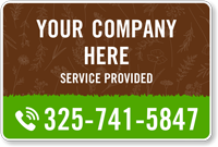 Add Your Lawn Care Company Name Custom Magnetic Sign