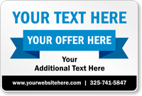 Add Your Text Here Vehicle Magnetic Custom Sign