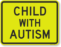 Child With Autism Sign