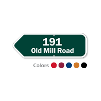 Custom Arrow Address Sign with House Number Street Name