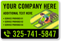 Custom Company Name Landscaping Vehicle Magnetic Sign