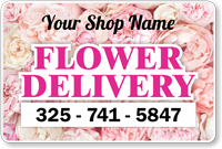 Custom Flower Delivery Shop Name Vehicle Magnetic Sign
