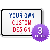 3-Color Printed Customizable Aluminum Horizontal Sign