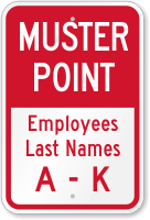 Assembly Area Employees Name A-K Sign
