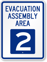 Evacuation Assembly Area 2 Emergency Sign