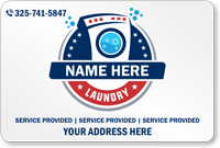 Laundry Center Dry Cleaner Custom Vehicle Magnetic Sign