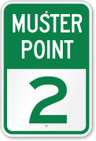 Emergency Muster Point 2 Sign