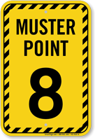 Muster Point Number Eight Sign