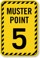 Muster Point Number Five Sign