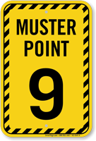 Muster Point Number Nine Sign