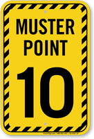 Muster Point Number Ten Sign0