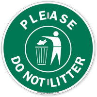 Please Do Not Litter Recycling Sign