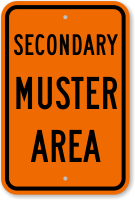 Secondary Muster Area Sign