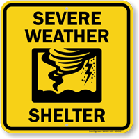 Severe Weather Shelter Sign