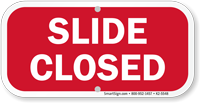 Slide Closed Playground Sign