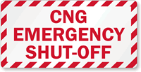 CNG Emergency Shut Off Label