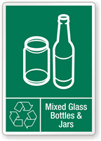 Mixed Glass Bottles & Jars Label
