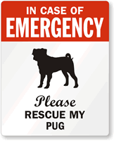 In Case Of Emergency, Please My Pug Label